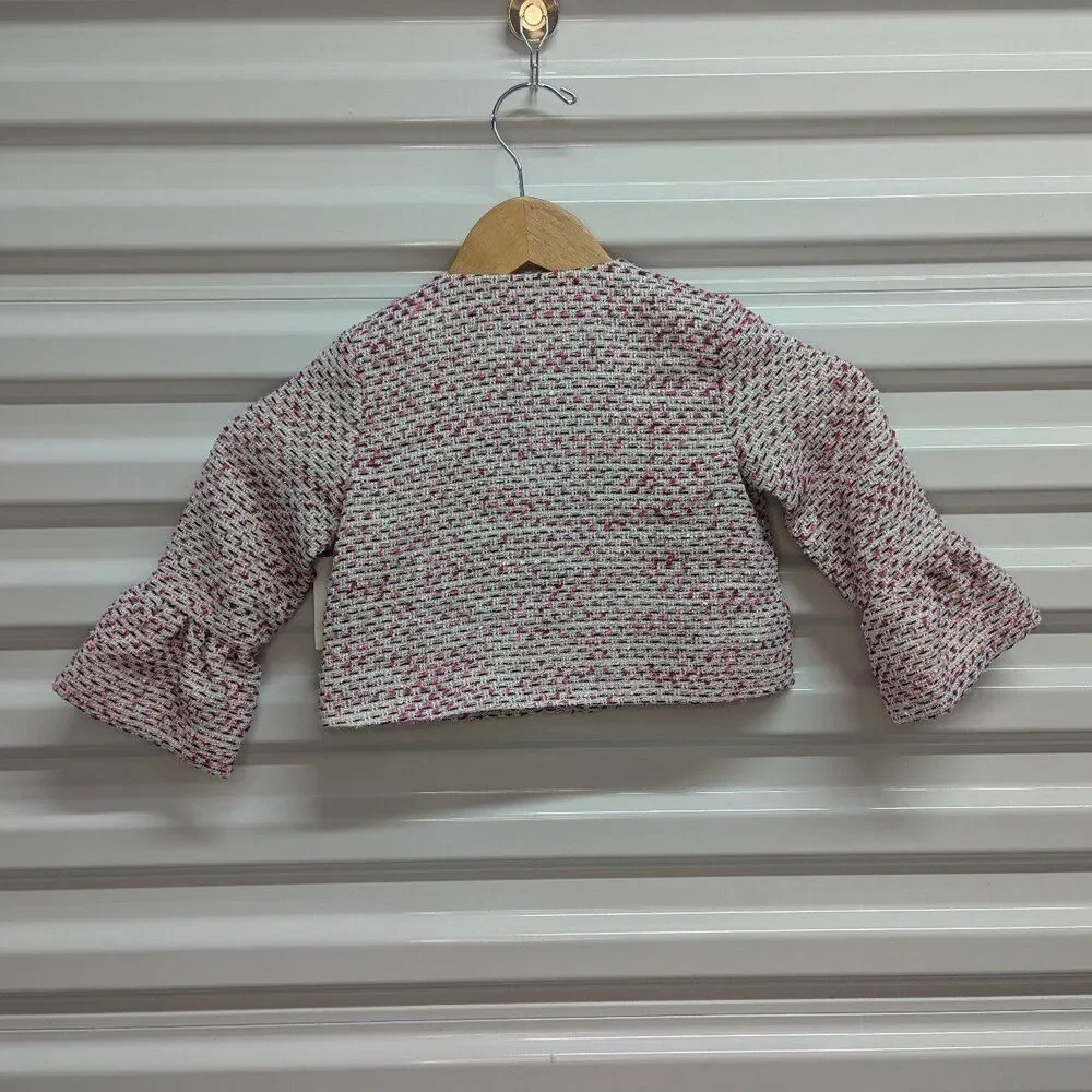Janie & Jack Size‎ 3 Girls Multicolor Boucle Ruffle Tweed Jacket